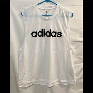 Adidas White Muscle Shirt